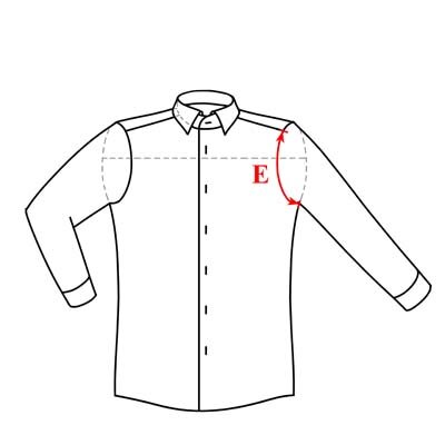 Длина проймы спереди