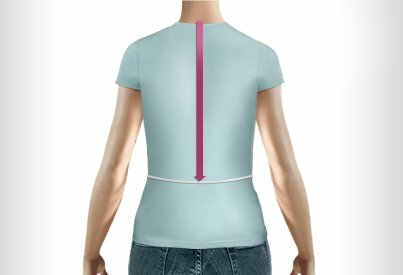 Длина спины до талии